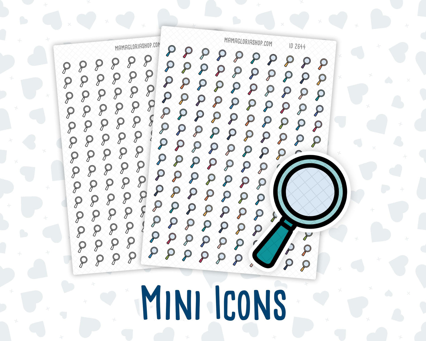 Search - Magnifying Glass - Find - Research - Planner Icon Sticker