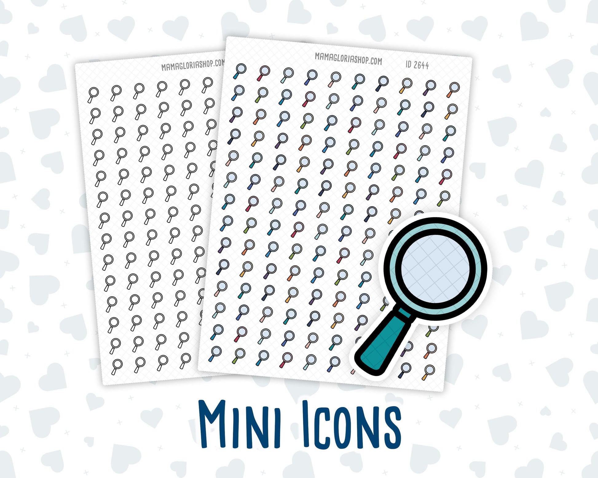 Search - Magnifying Glass - Find - Research - Planner Icon Sticker