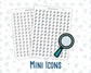 Search - Magnifying Glass - Find - Research - Planner Icon Sticker