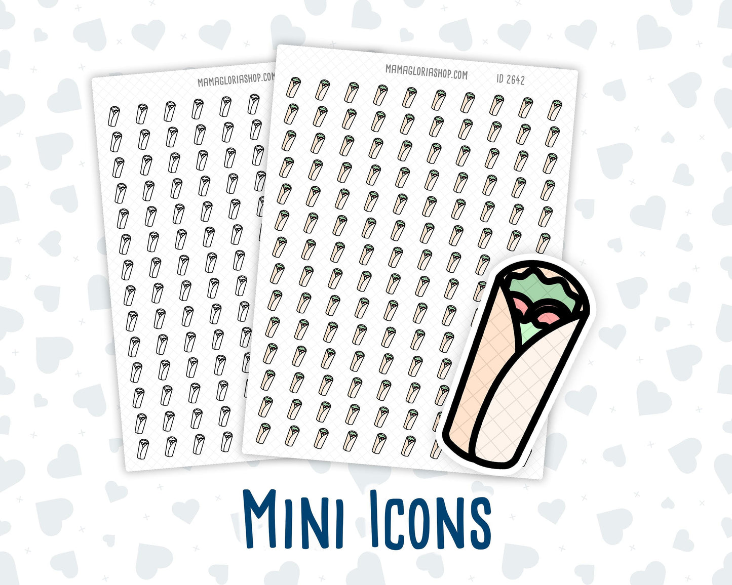 Burrito - Wrap - Lunch - Meal Planning - Planner Icon Sticker