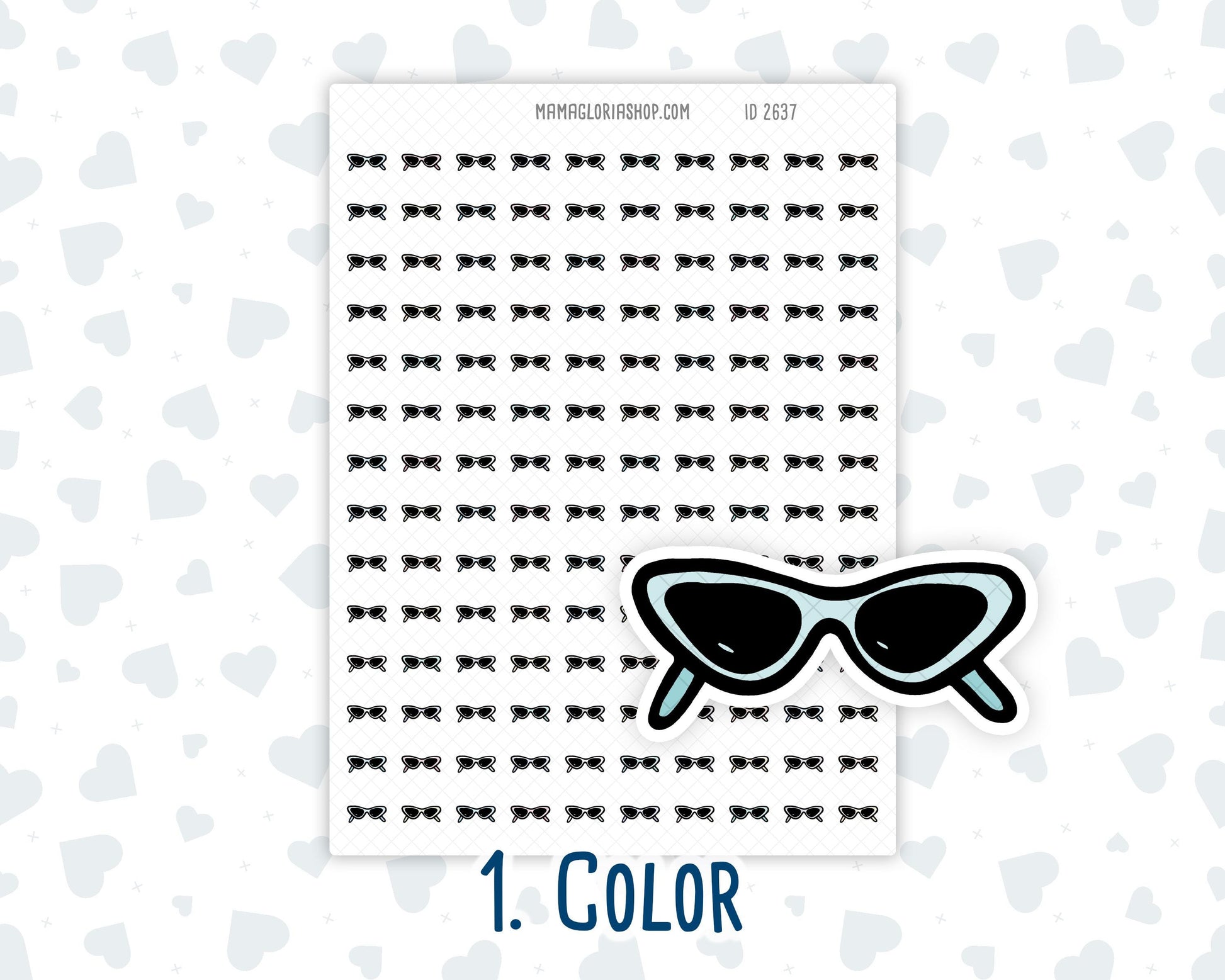 Sunglasses - Sunny Day - Summer - Vacation - Planner Icon Sticker