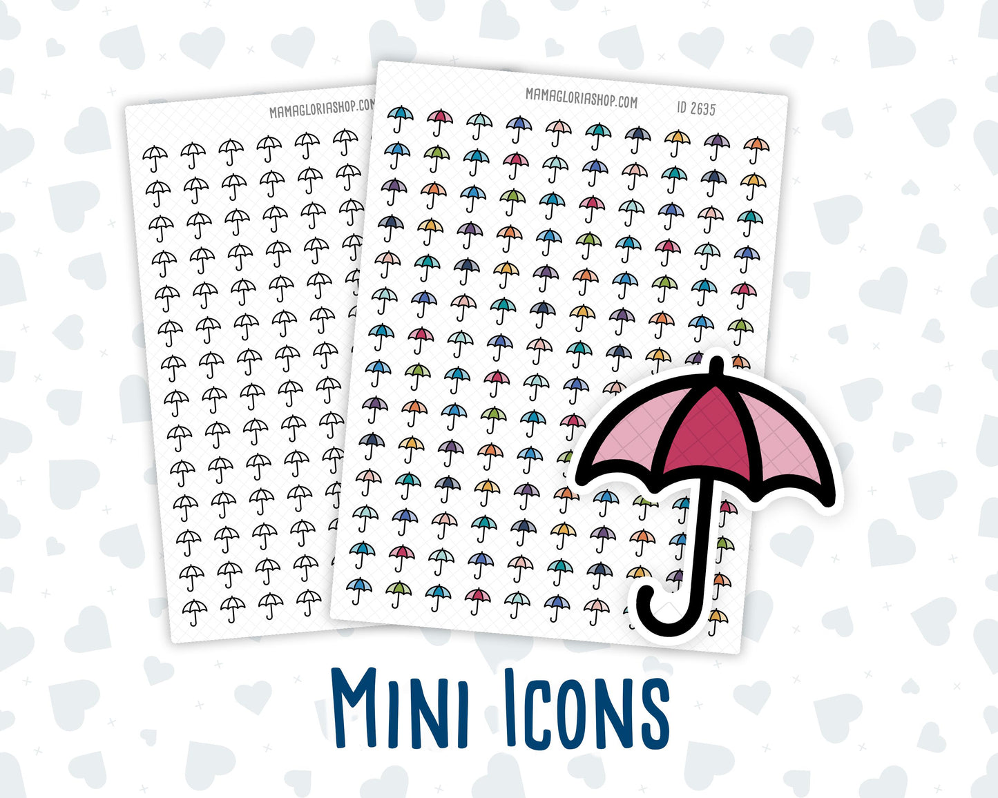 Umbrella - Rainy Day - Weather - Forecast - Planner Icon Sticker