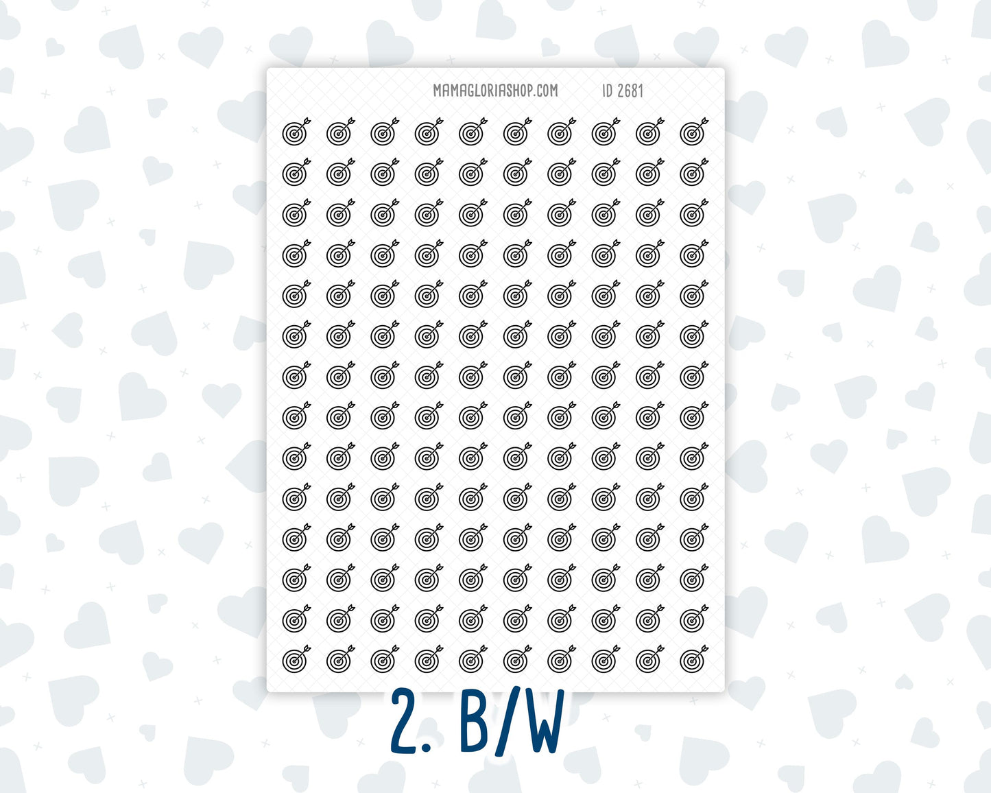 Goals - Target - Focus - Goal Setting - Planner Icon Sticker
