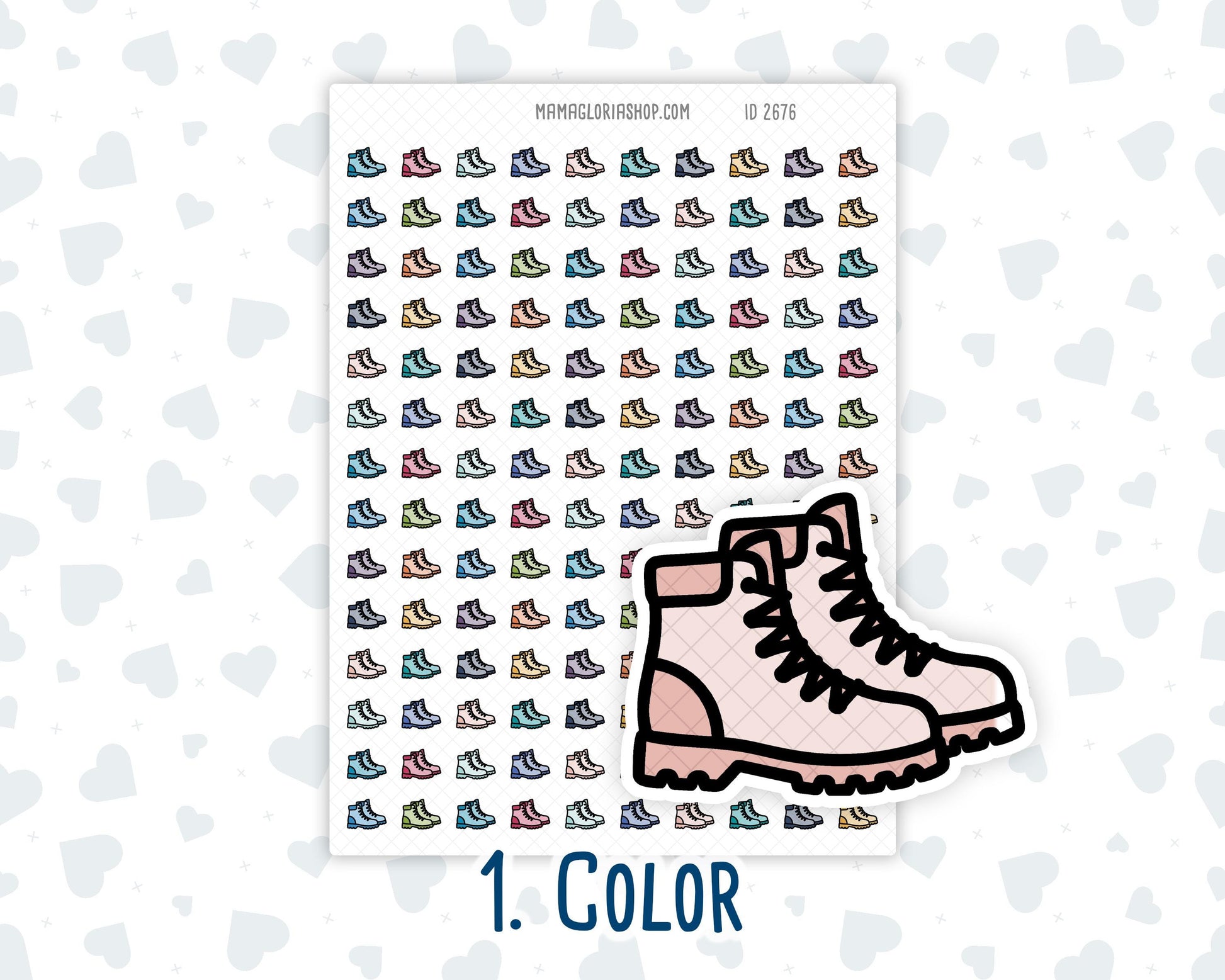 Hiking - Boots - Walking - Outdoor - Planner Icon Sticker