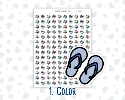 Beach - Flip Flops - Vacation - Summer - Planner Icon Sticker