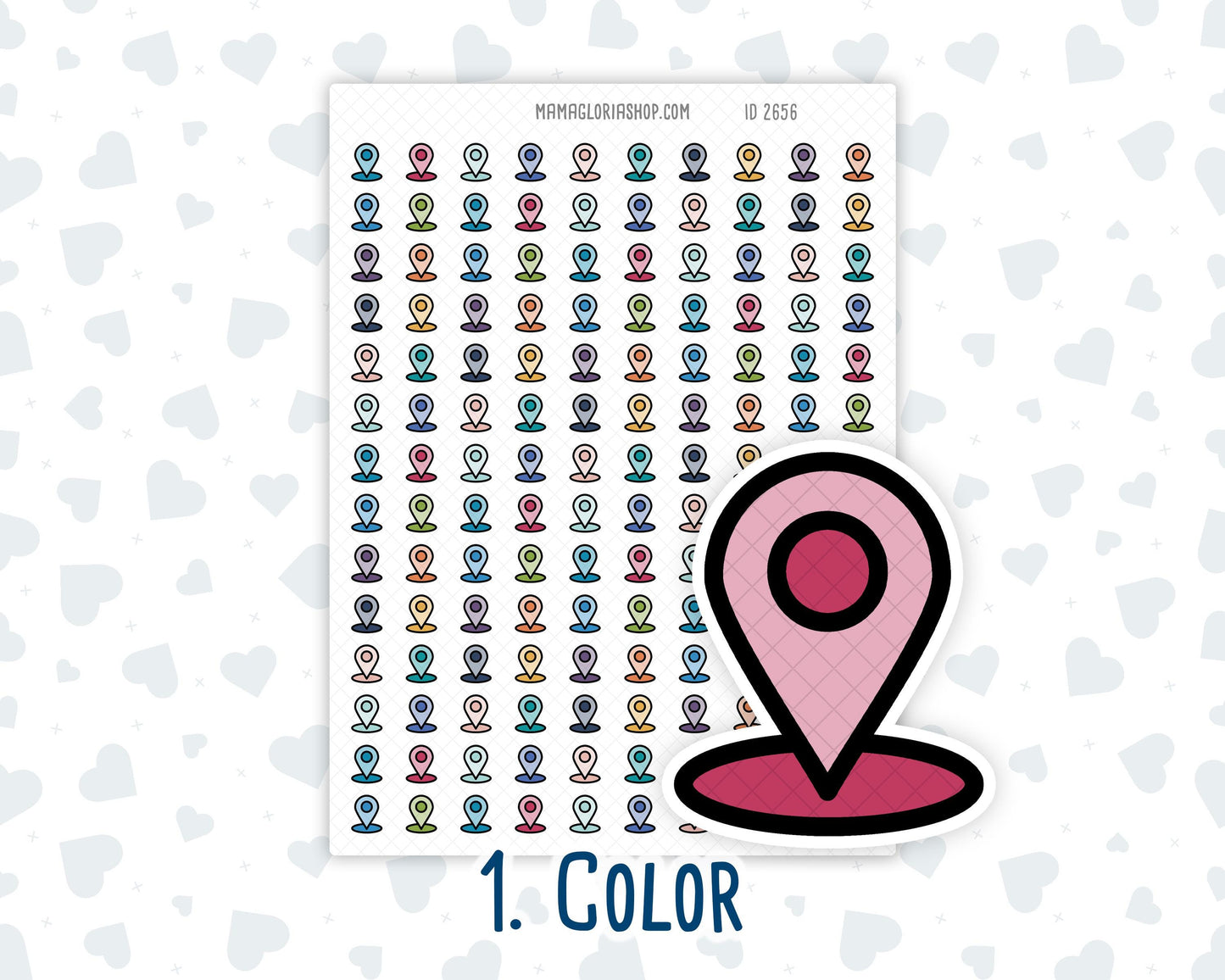 Location - Map Pin - GPS - Appointment - Planner Icon Sticker
