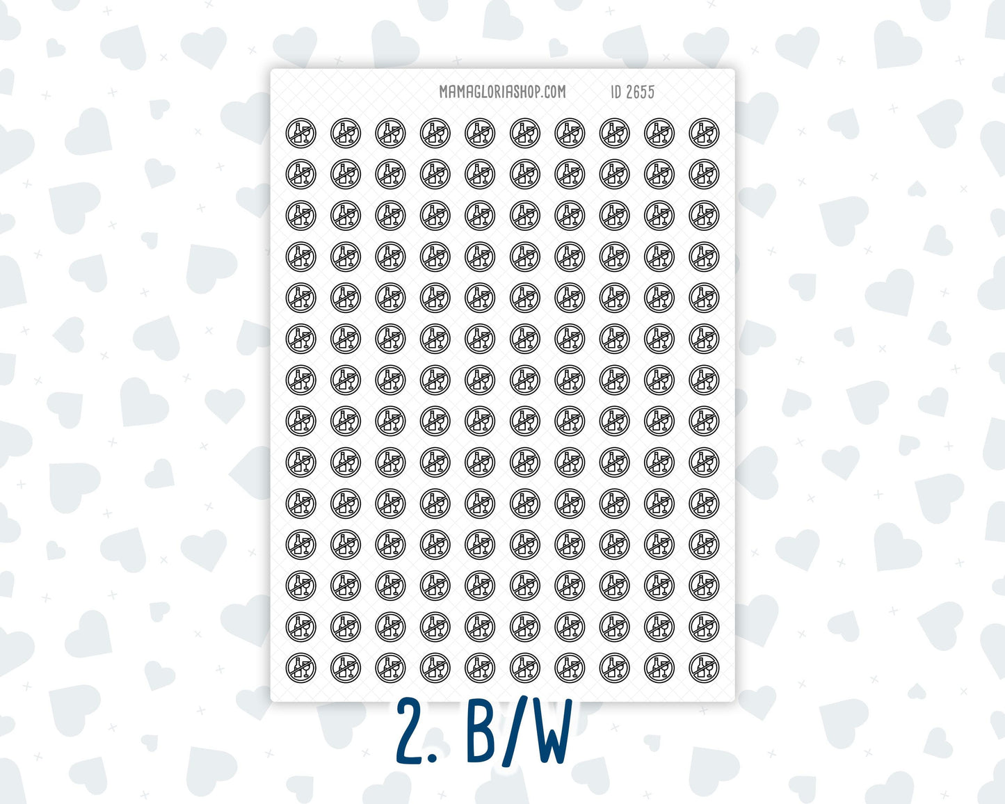 Sober - No Alcohol - Alcohol Free - No Drinking - Planner Icon Sticker