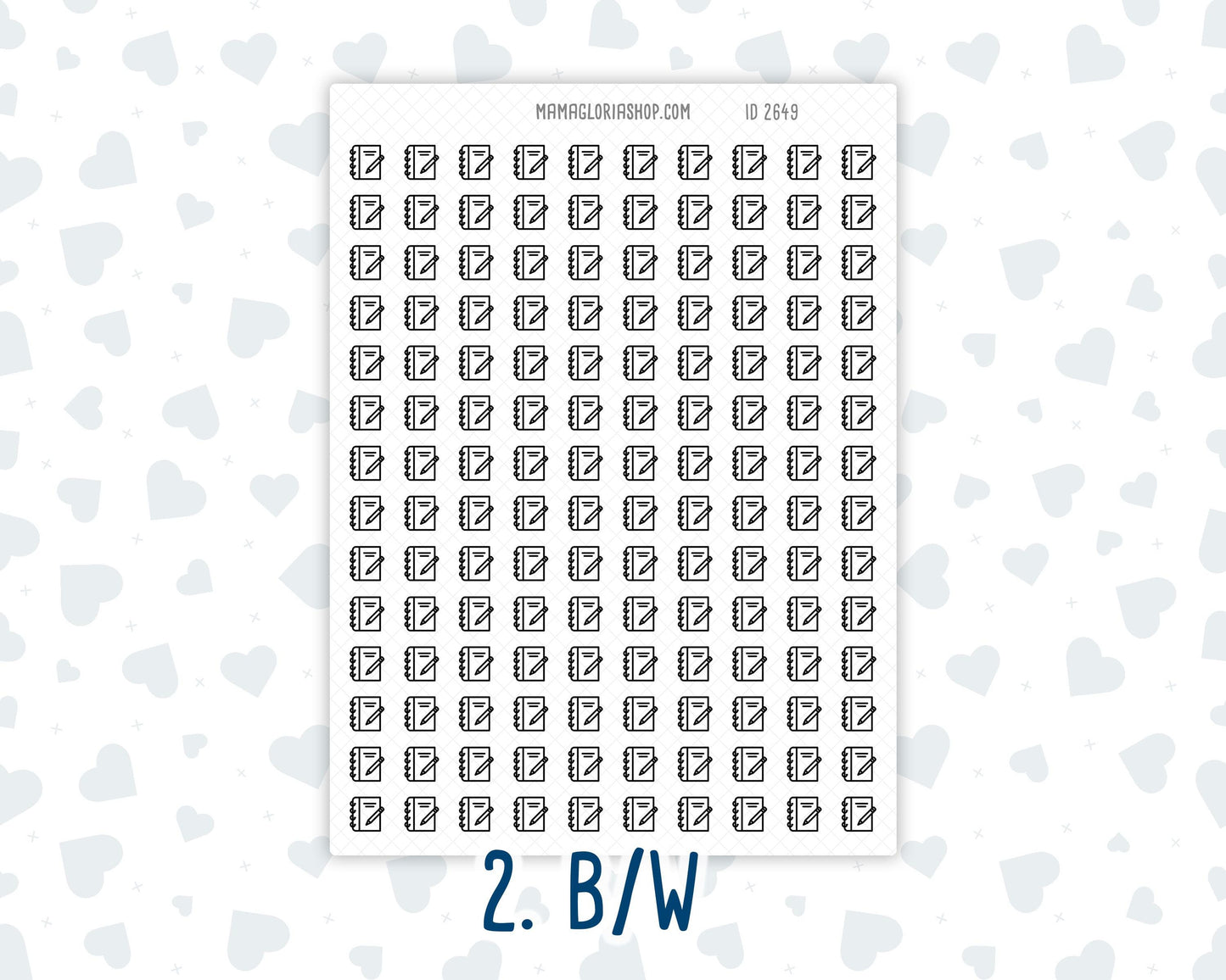 Notes - Notebook - Memo - Journal - Planner Icon Sticker