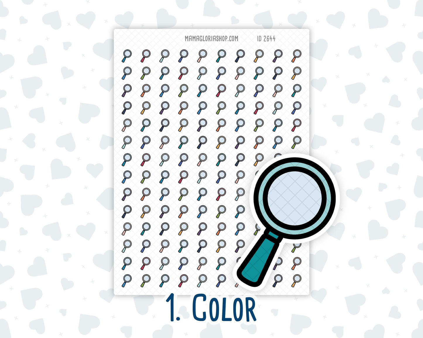 Search - Magnifying Glass - Find - Research - Planner Icon Sticker