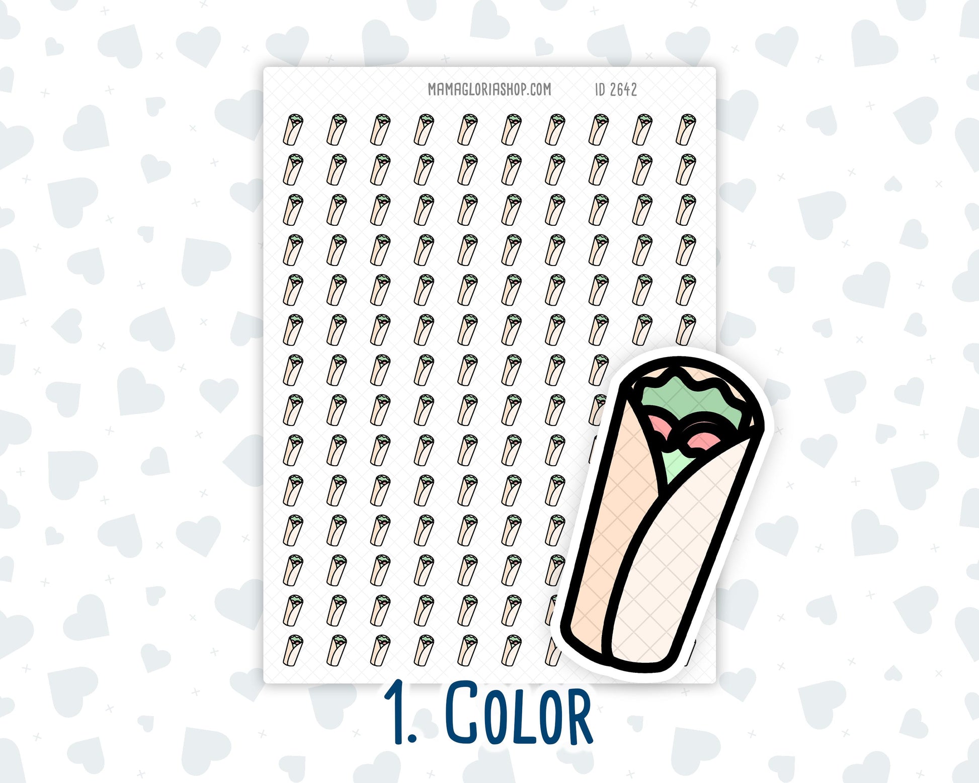 Burrito - Wrap - Lunch - Meal Planning - Planner Icon Sticker