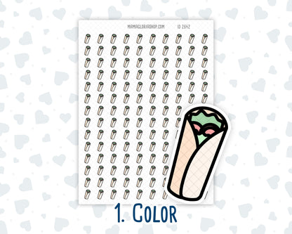 Burrito - Wrap - Lunch - Meal Planning - Planner Icon Sticker