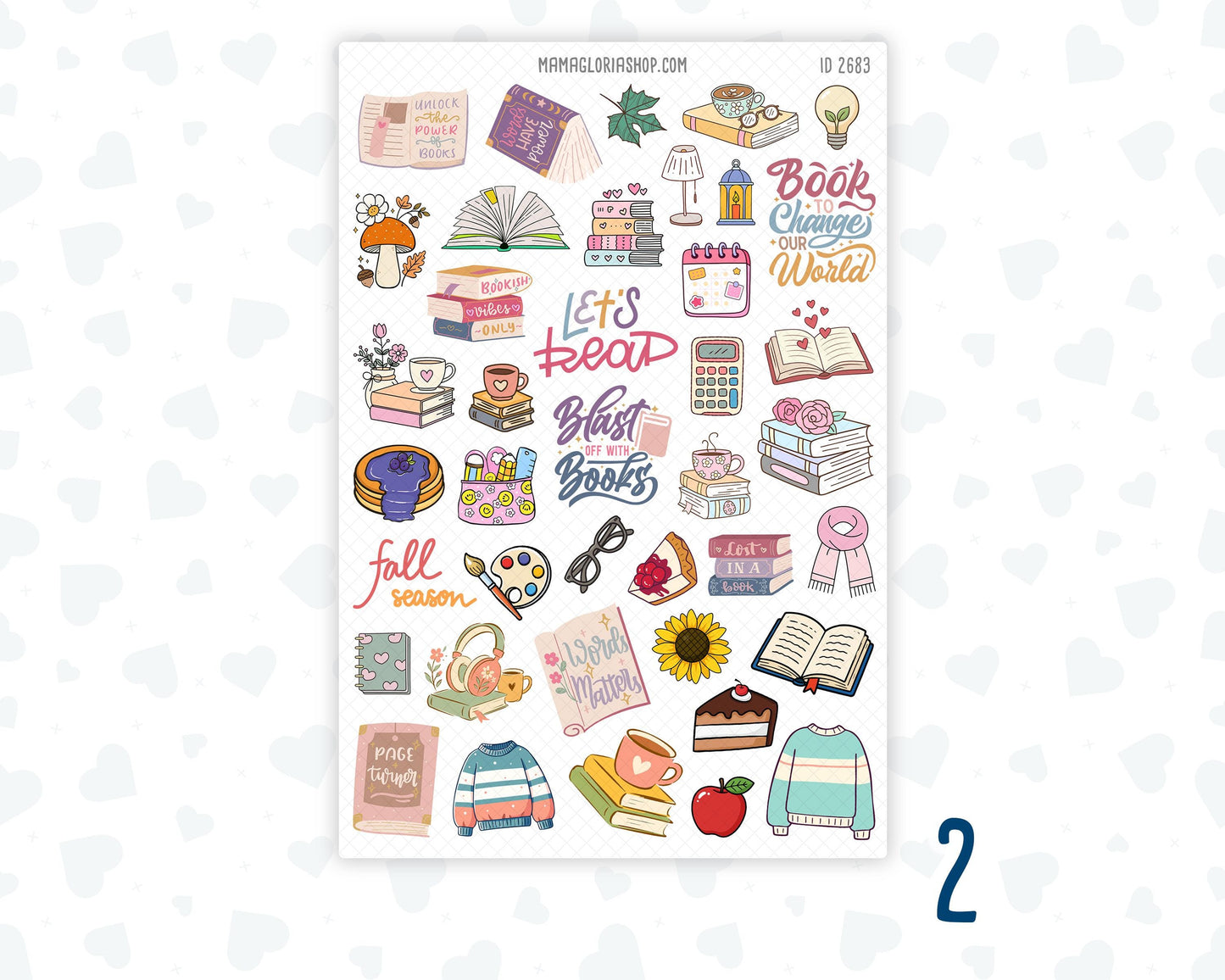 Bookish Life Sticker Pack | Reading Journal Stickers | Book Lover Planner Stickers | Cozy Reading Stickers