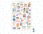 Bookish Life Sticker Pack | Reading Journal Stickers | Book Lover Planner Stickers | Cozy Reading Stickers