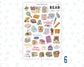 Bookish Life Sticker Pack | Reading Journal Stickers | Book Lover Planner Stickers | Cozy Reading Stickers