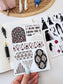 Gothic October - Halloween Planner Stickers, 9 Sheet Clipart Bundle, Victorian Dark Academia Journal Stickers