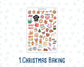 Christmas Planner Stickers, Doodle Icons, Phrases, 6-Sheet Bundle for Journals, Planners & Scrapbooking