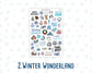 Christmas Planner Stickers, Doodle Icons, Phrases, 6-Sheet Bundle for Journals, Planners & Scrapbooking