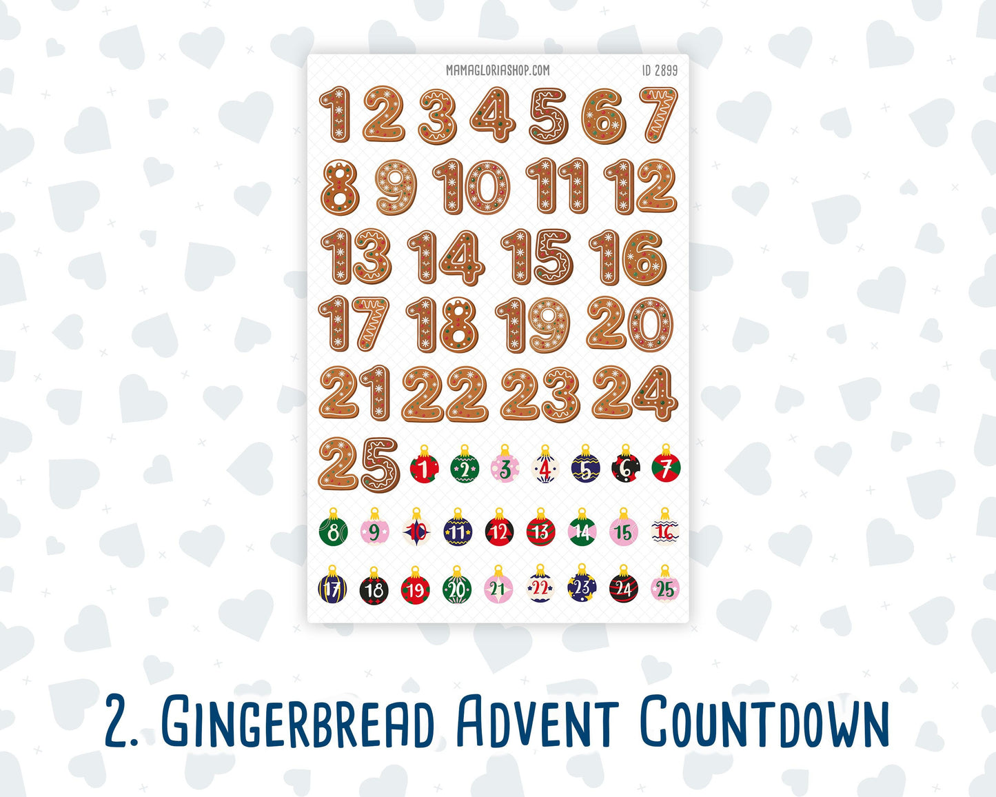 Christmas Journaling Stickers, Doodle Icons, Postage Stamps, Advent Countdown, 4-Sheet Pack for Planners & Scrapbooks