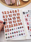 Christmas Journaling Stickers, Doodle Icons, Postage Stamps, Advent Countdown, 4-Sheet Pack for Planners & Scrapbooks