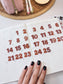 Christmas Advent Countdown Stickers, Gingerbread Numbers 1-25, December Daily Planner & Holiday Calendar Stickers