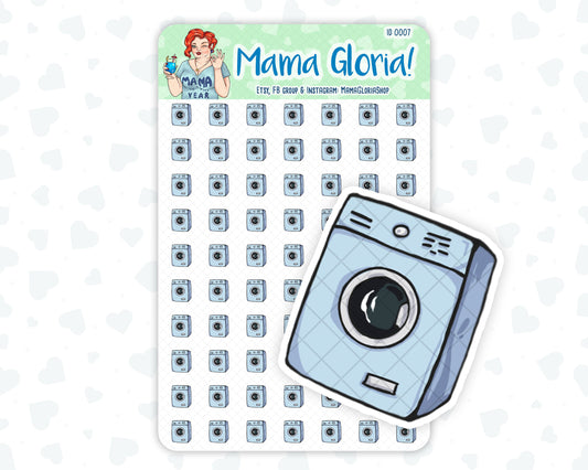 Washing machine stickers for planners, ID 0007