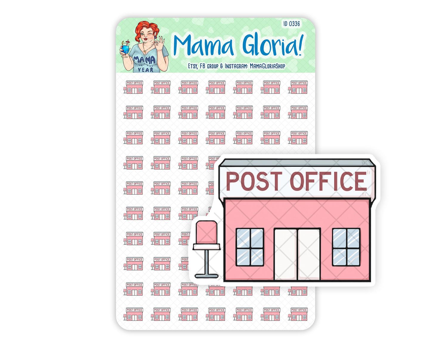 Post Office  stickers for planners, ID 0336