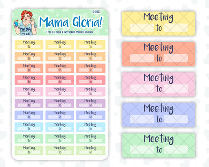 Meeting time tracker for planners, ID 0523/0524/0525