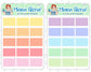 Half box stickers for planners, ID 0426/0427/0428/0429/0430/0431/0432/0433/0434/0435/0436/0437