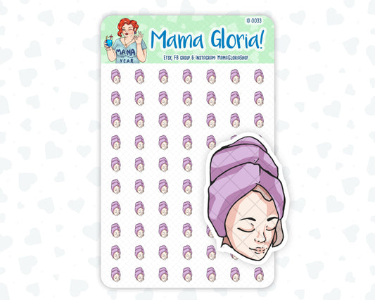 Washing hair stickers for planners, ID 0033/0560/0323