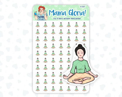 Yoga stickers for planners, ID 0067/0571/0572