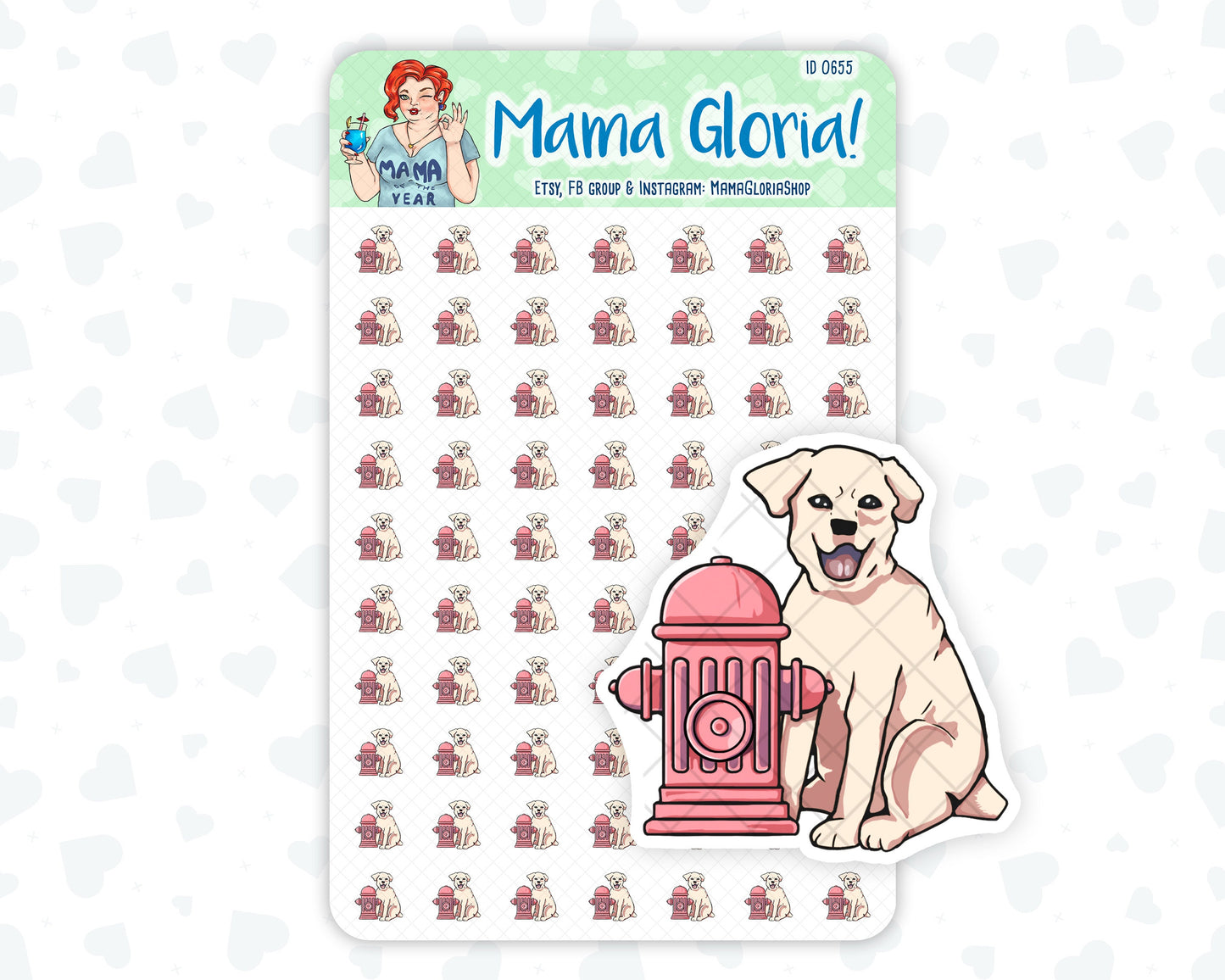 Dog park stickers for planners, ID 0655