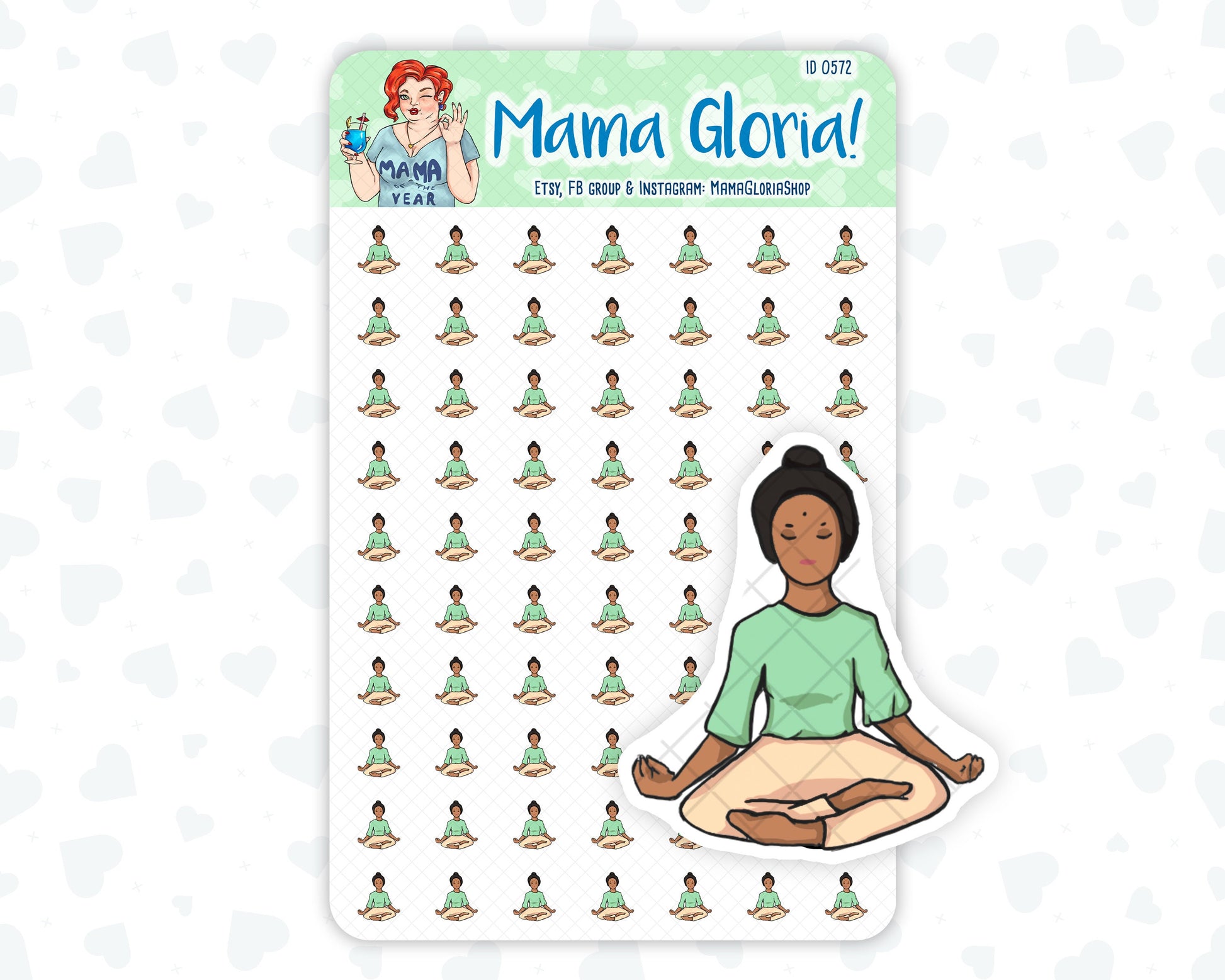 Yoga stickers for planners, ID 0067/0571/0572