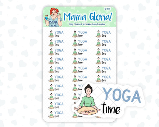 Yoga time text stickers for planners, ID 0195/0619/0620