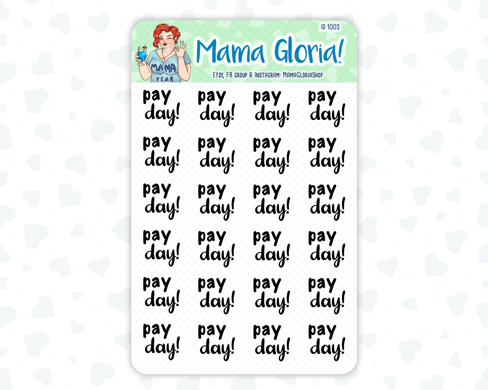 Pay Day Planner Stickers - Script Stickers For Planners - Hand Lettered - Erin Condren - Happy Planner - ID 1004/1003