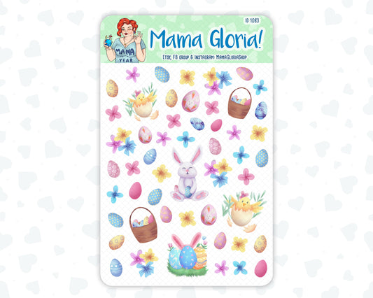 Happy Easter Decorative Stickers For Planners - Erin Condren - April - Happy Planner ID 1083