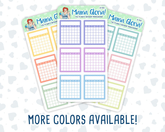 Monthly Trackers - Notes Page - Dashboard -For Planners - Erin Condren - Happy Planner-  ID 1248, 1249, 1250