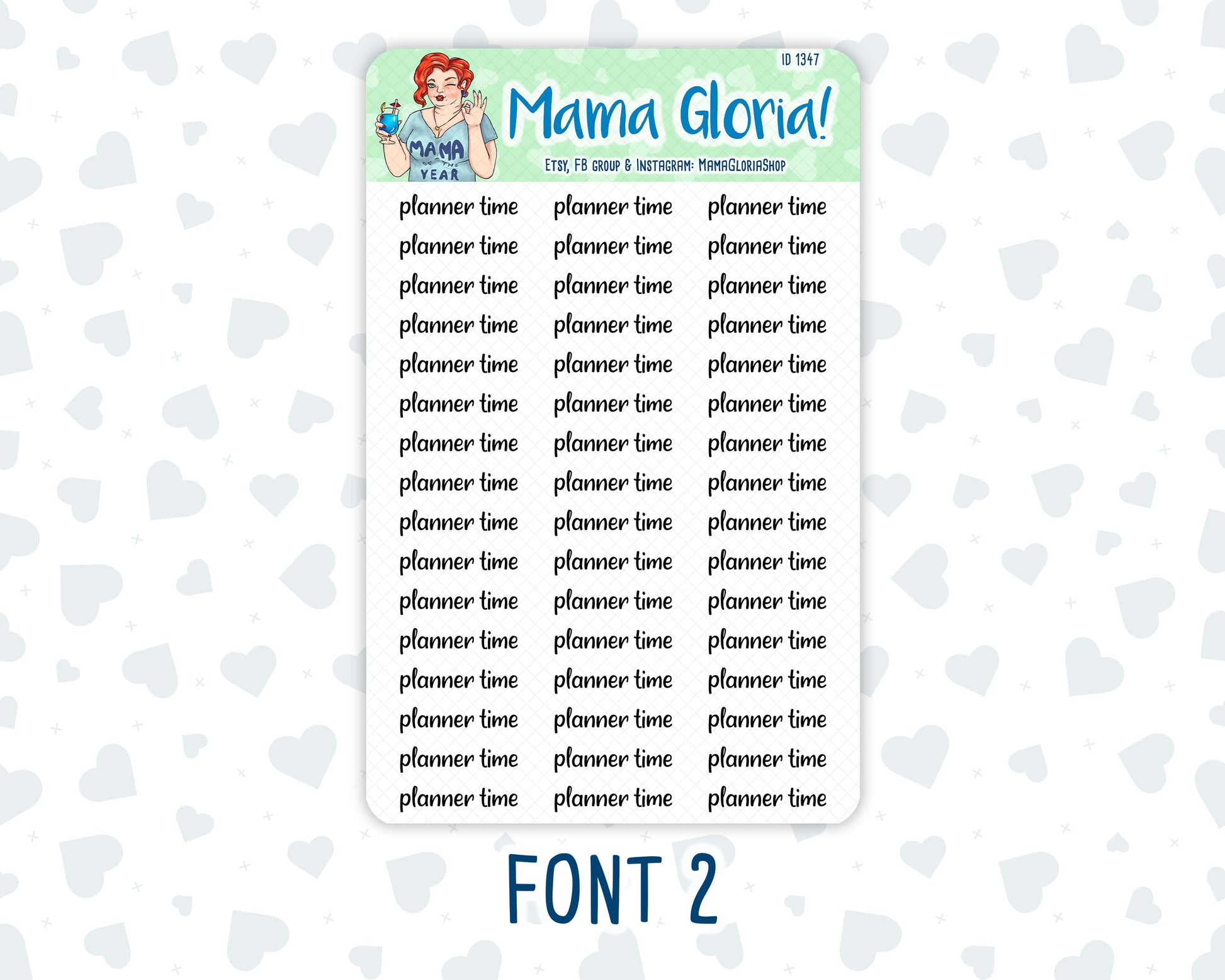 Planner Time - Script Stickers For Planners - Erin Condren - Happy Planner-  ID 1346, 1347, 1348