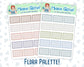 Half boxes - Flora Palette - Lined checklist - Stickers For Planners, ID 1624, 1625