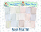 Full Boxes - Flora Palette - Lined Checklist - Stickers For Planners, ID 1627, 1626