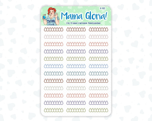 Water tracker - Flora Palette - Lined checklist - Stickers For Planners, ID 1822