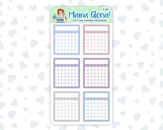 Habit Tracker - Flora Palette - Lined checklist - Stickers For Planners, ID 1808