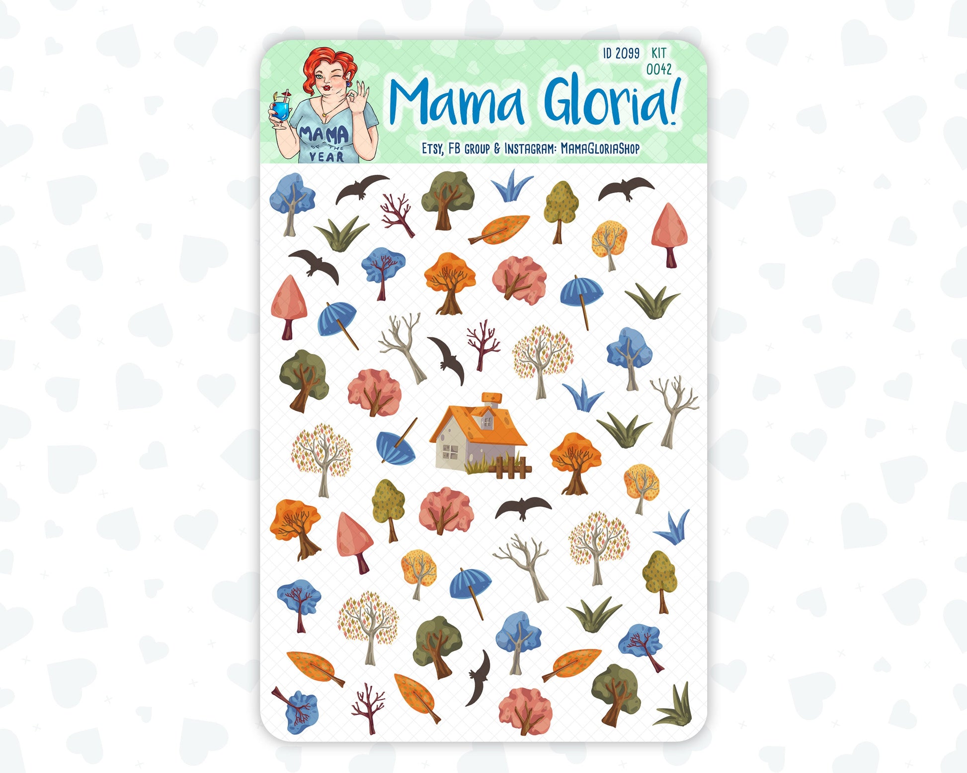 A Walk In The Forest - November - Decorative Stickers For Planners - Erin Condren - Happy Planner ID 2099