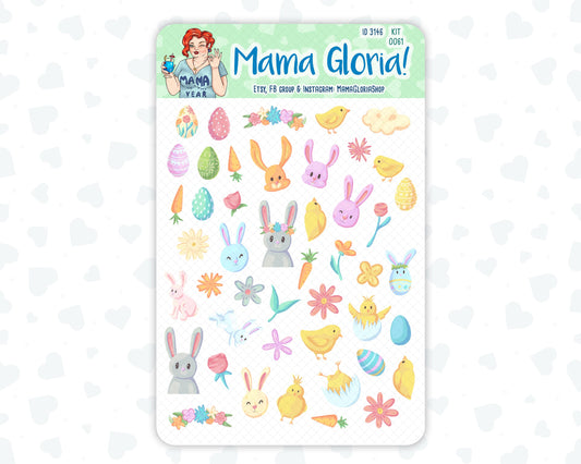 Easter Joy - April  - Spring - Decorative Stickers For Planners - Erin Condren - Happy Planner ID 3146