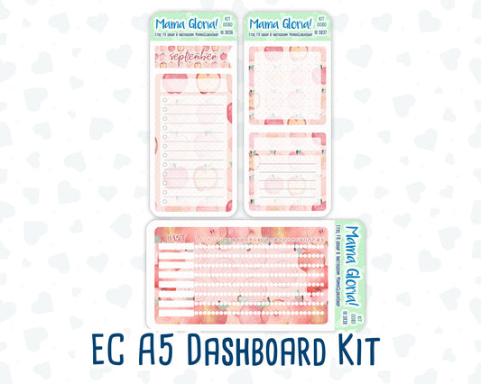 Kit 0080 -A5 - Apple Picking - September - Autumn Fall - Notes Pages - Dashboard Kit - Productivity Page