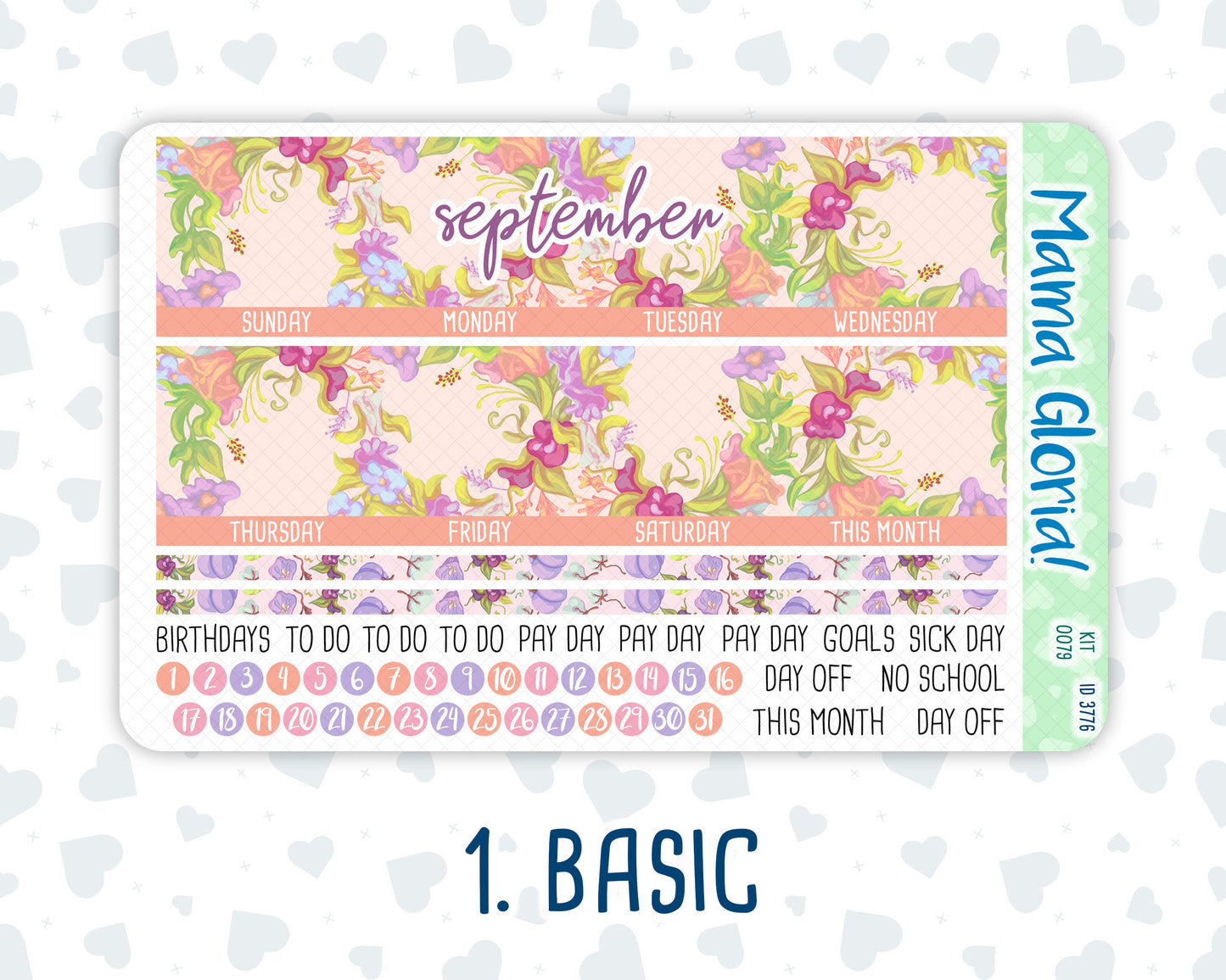 Kit 0079 -7x9 - Monthly - Harvest Festival - September - Autumn Fall- For EC Planners