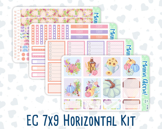 Kit 0079 - 7x9 - Harvest Festival - September - Autumn Fall - Weekly Kit For EC Horizontal Planners