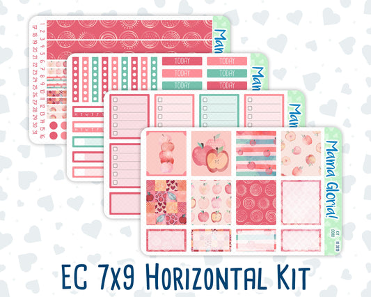 Kit 0080 - 7x9 - Apple Picking - September - Autumn Fall - Weekly Kit For EC Horizontal Planners