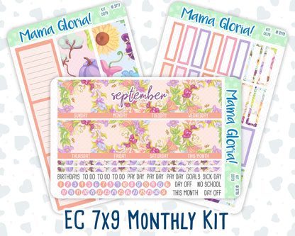 Kit 0079 -7x9 - Monthly - Harvest Festival - September - Autumn Fall- For EC Planners