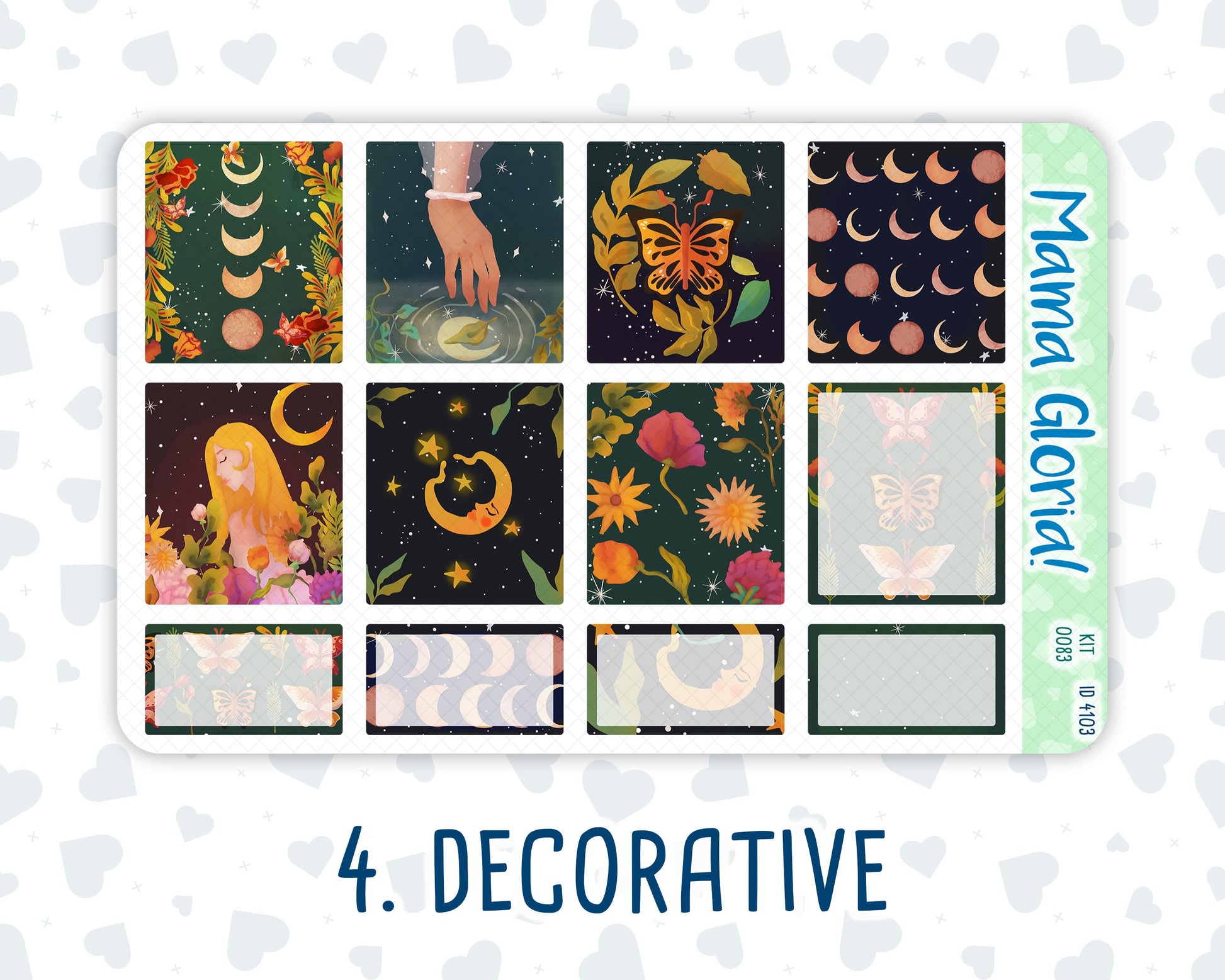 Kit 0083- 7x9 - Mystery Night - October - Autumn Fall - Weekly Kit For EC Horizontal Planners