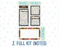 Kit 0083 -A5 - Mystery Night - October - Autumn Fall - Notes Pages - Dashboard Kit - Productivity Page